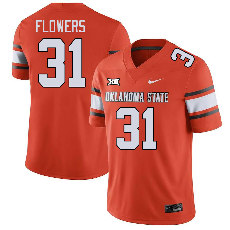 Oklahoma State Cowboys #31 Tre Flowers College Football Jerseys Stitched Sale-Orange